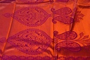 Magenta Color Semi Silk with full Jacquard Weaving