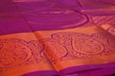 Magenta Color Semi Silk with full Jacquard Weaving