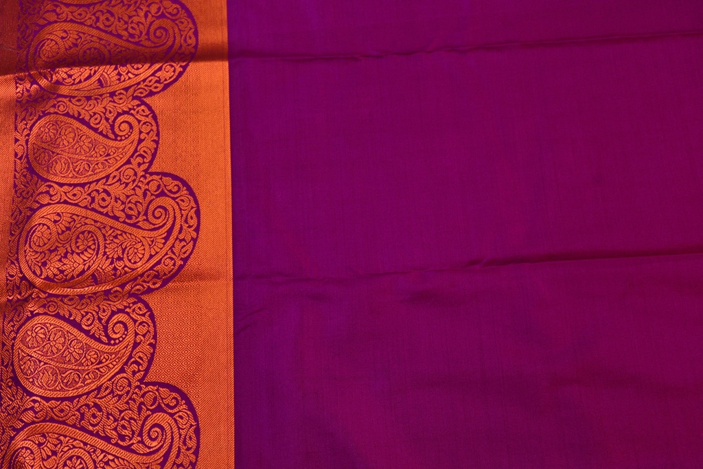 Magenta Color Semi Silk with full Jacquard Weaving