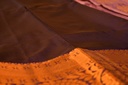 Lavender Color Semi Silk with Copper Zari and Brown Border