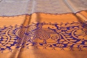 Pastel Blue - Tissue Semi Silk with Silver Zari Weaving