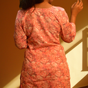 Floral Pink Two-Piece Kurti Set