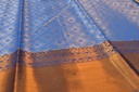 Pastel Blue - Tissue Semi-Silk Saree with Silver Zari Weaving