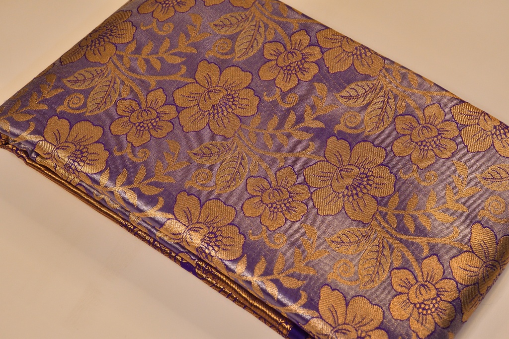 Lavender - Tissue Semi-Silk Saree with Silver Zari Weaving