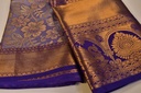 Lavender - Tissue Semi-Silk Saree with Silver Zari Weaving