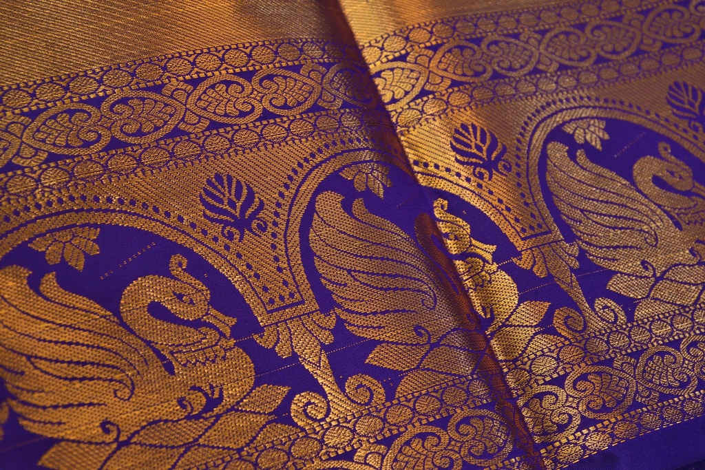 Lavender - Tissue Semi-Silk Saree with Silver Zari Weaving