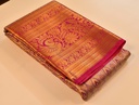 Dual-Shade Pink & Grey Tissue Semi-Silk Saree with Silver-Gold Zari Weaving