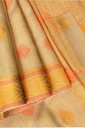 Half White Saree with Golden Zari and Geometrical Motif with Unstitched Blouse  INR₹94000